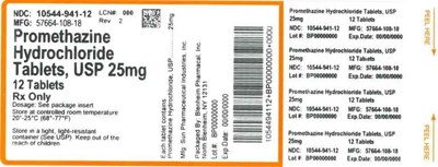 Label 25mg 12ct (Label Promethazine HCl Tabs 25mg Bpi(10544 941 12) Sun(57664 108 18) Rev2)